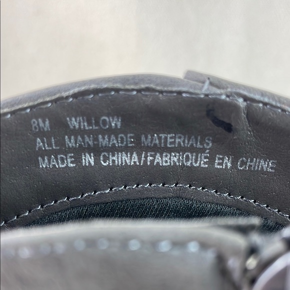 Buckle Gray Studded Ankle Boots Size 8 - Picture 8 of 11